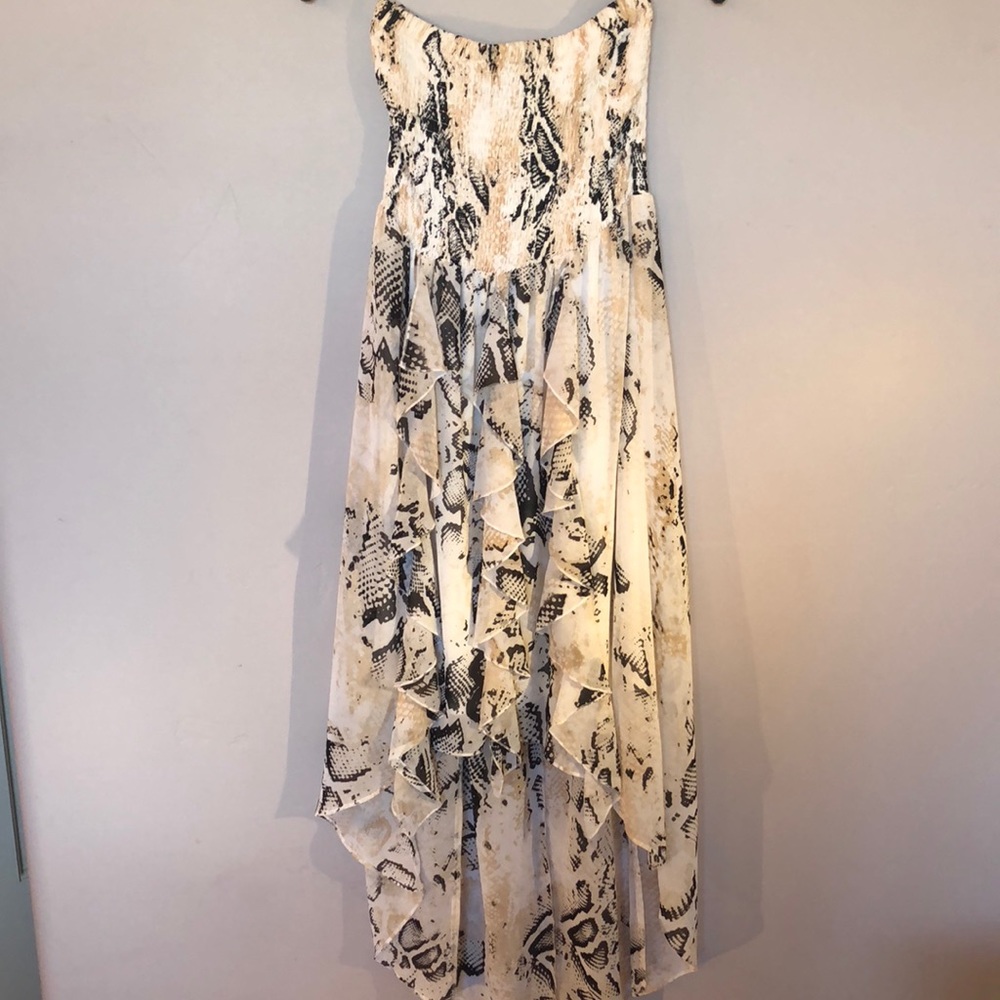 Strapless high low dress